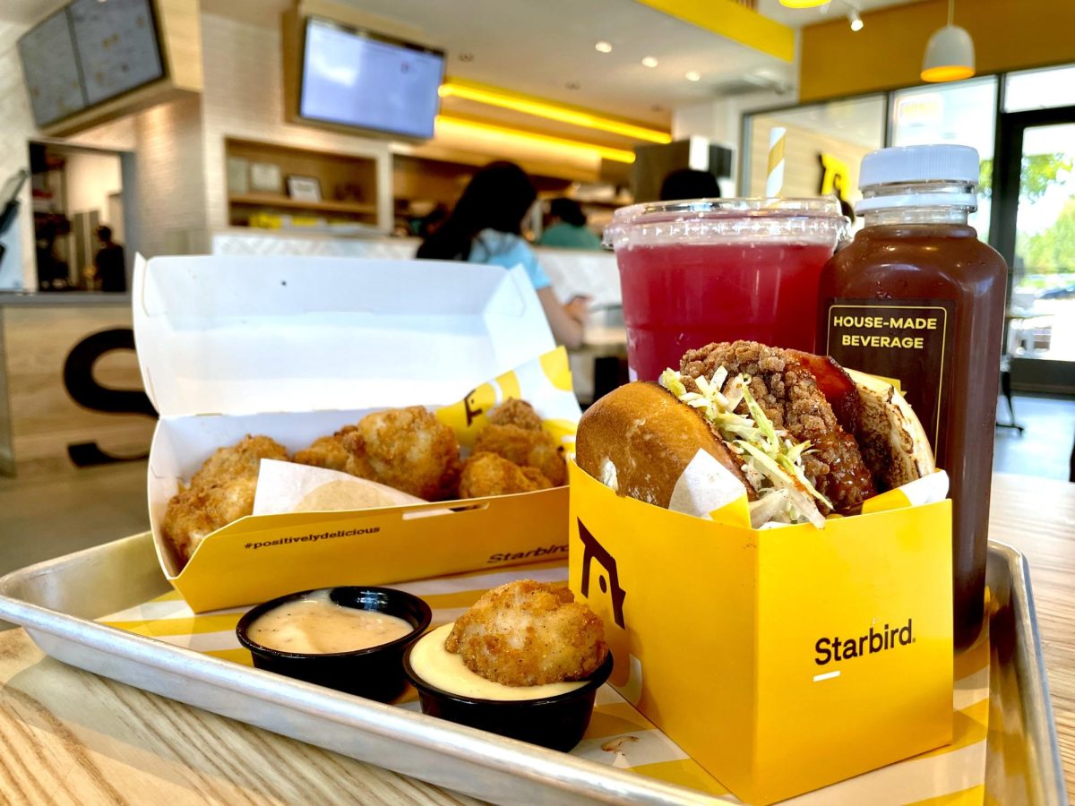 California BBQ - The Cali Gold BBQ sandwich, Chicken Nuggets, and House-made Iced Tea. Paring the sweet tea with the salty and savory bite of the sandwich helps make a well rounded dining experience. 